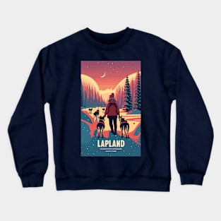 A Vintage Travel Art of Lapland - Finland Crewneck Sweatshirt